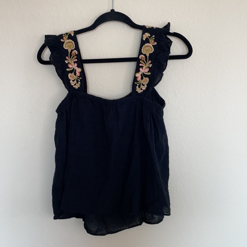 SOLD Madewell embroidered strap swing top - Picture 5 of 5